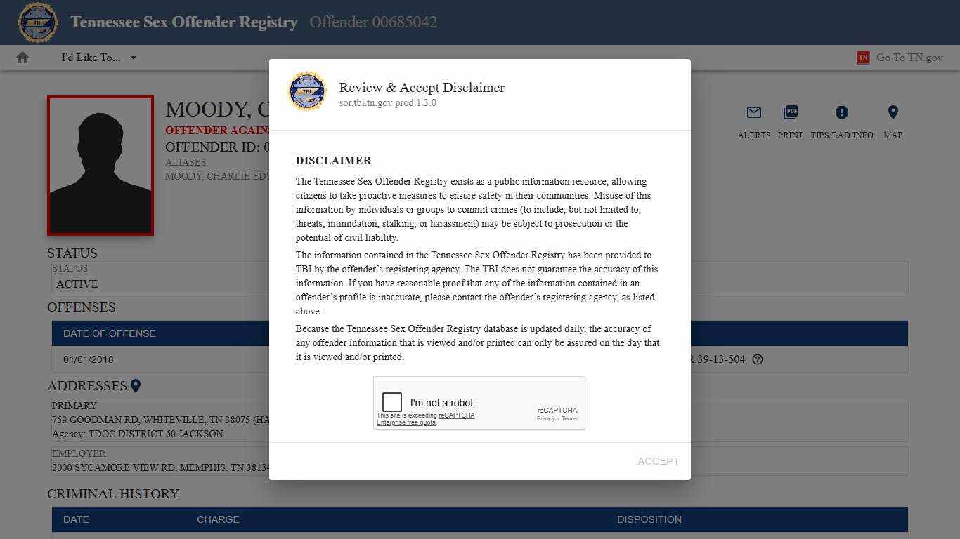 Sex Offender Registry