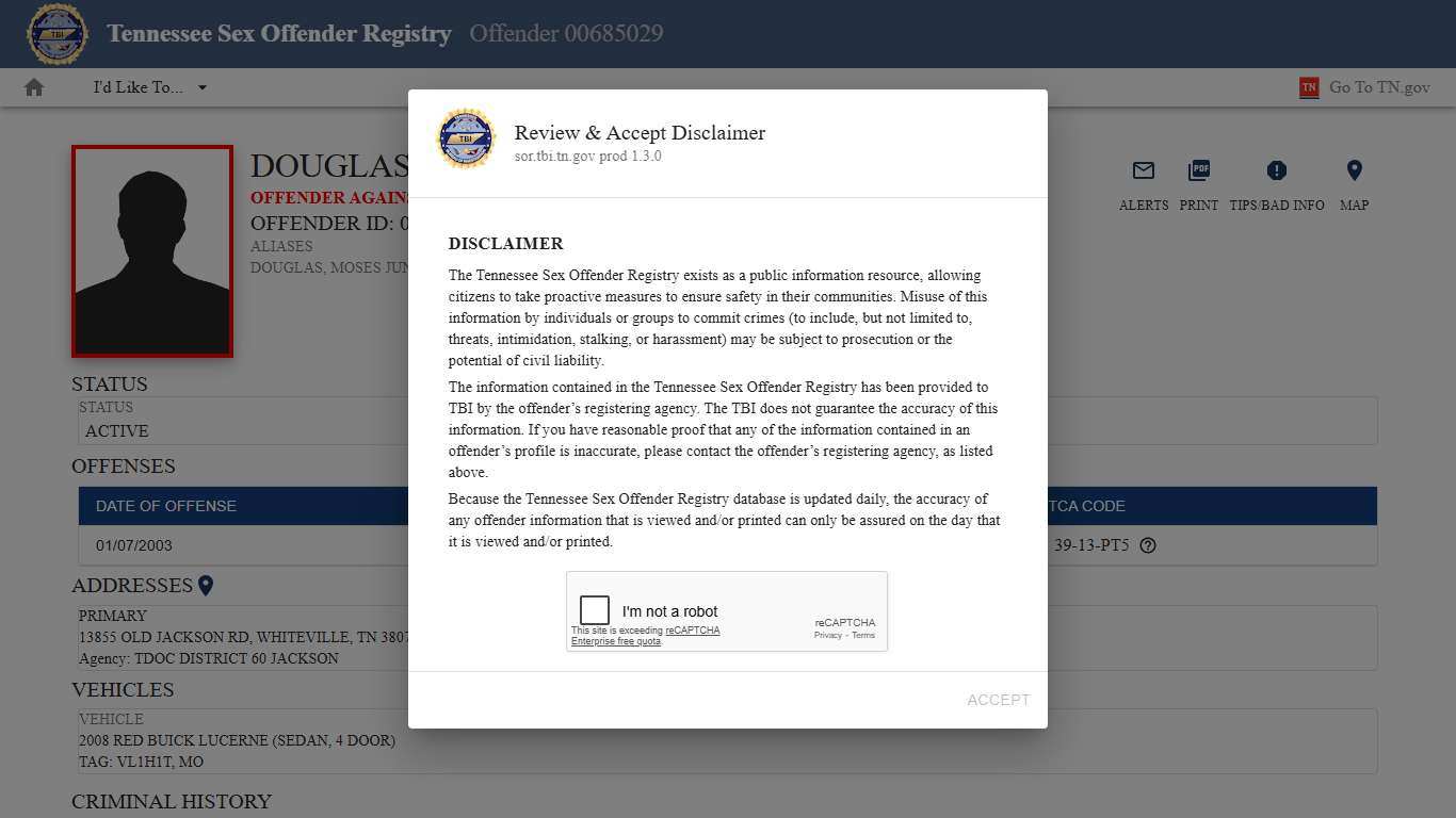 Sex Offender Registry